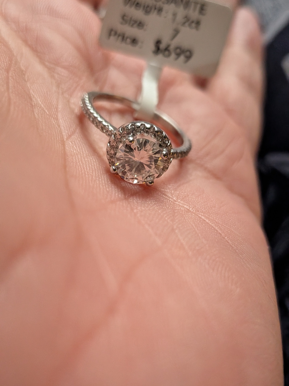 Moissanite Halo Ring